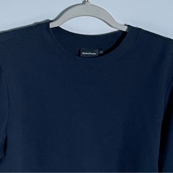 Richer Poorer Navy Blue Recycled Fleece Cropped Sweatshirt - 35372 - Picture 6 of 15